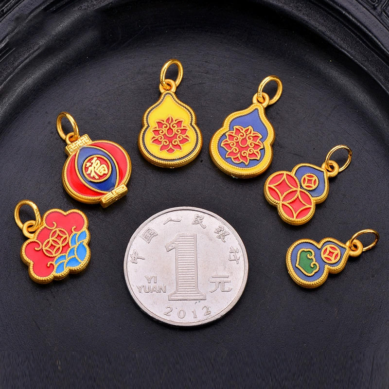 Retro enamel, pendant, necklace, handmade