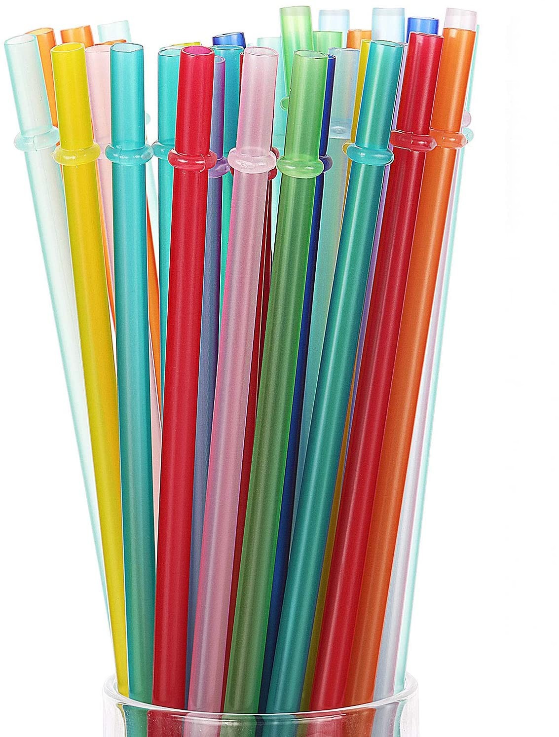 24cm PP Plastic Straws, Reusable, Environmentally Friendly Material, Multi-color For 20oz Straight Cup Thermos