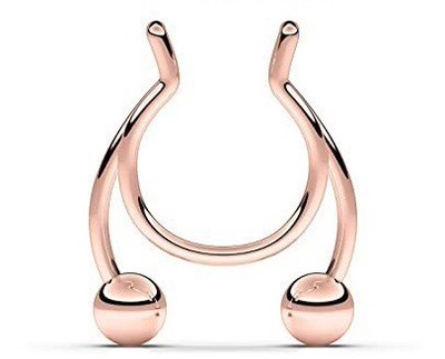 Foreign trade Amazon new pattern nasal septum Bihuan Stainless steel Antlers Bihuan Earrings Lip ring puncture Jewelry