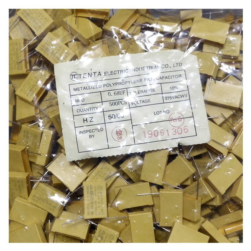 安规电容X2 684K 275V 0.68UF 680NF 脚距22MM P22 环保正品