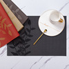 Fashion PVC Western Cushioning Padwood Grass Leaf European -style golden orange -red thermal insulation meal cushion cushion cloth pad Western tableware pad