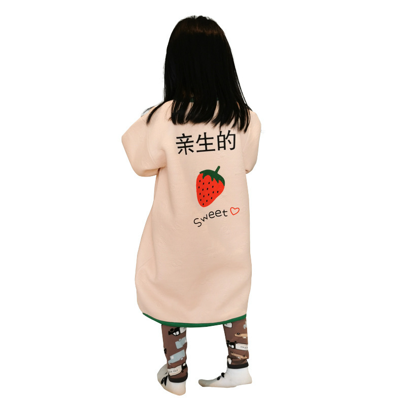 HUXIBEI 어린이 홈 의류 나이트 가운 난방 실 잠자는 가방 가을과 겨울 따뜻한 잠옷 킥 방지 슬리퍼