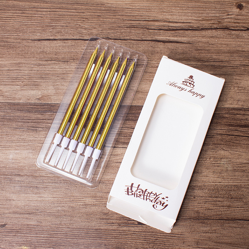 金色烫金蜡烛6只