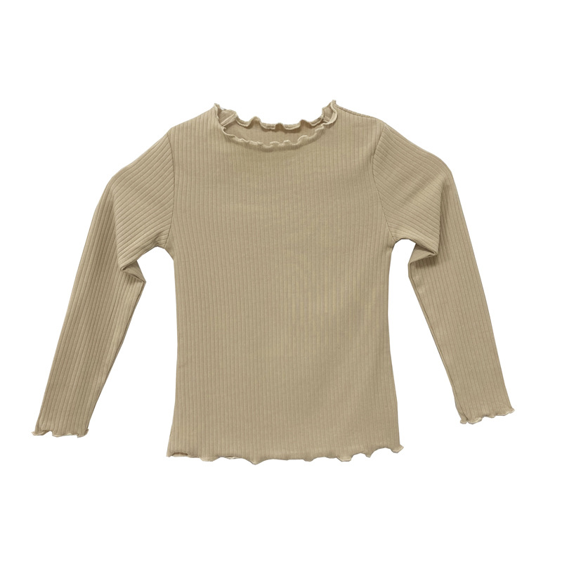 Camisa de fondo para niñas 2020 Otoño Nuevo estilo coreano medio y grande para niños de otoño elástico Camiseta de manga larga de todo partido superior interior