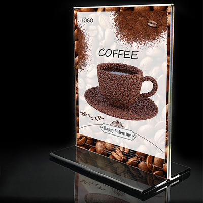 厂家批发T形抽拉标识牌亚克力台卡台牌台签标价牌桌面展单层底座