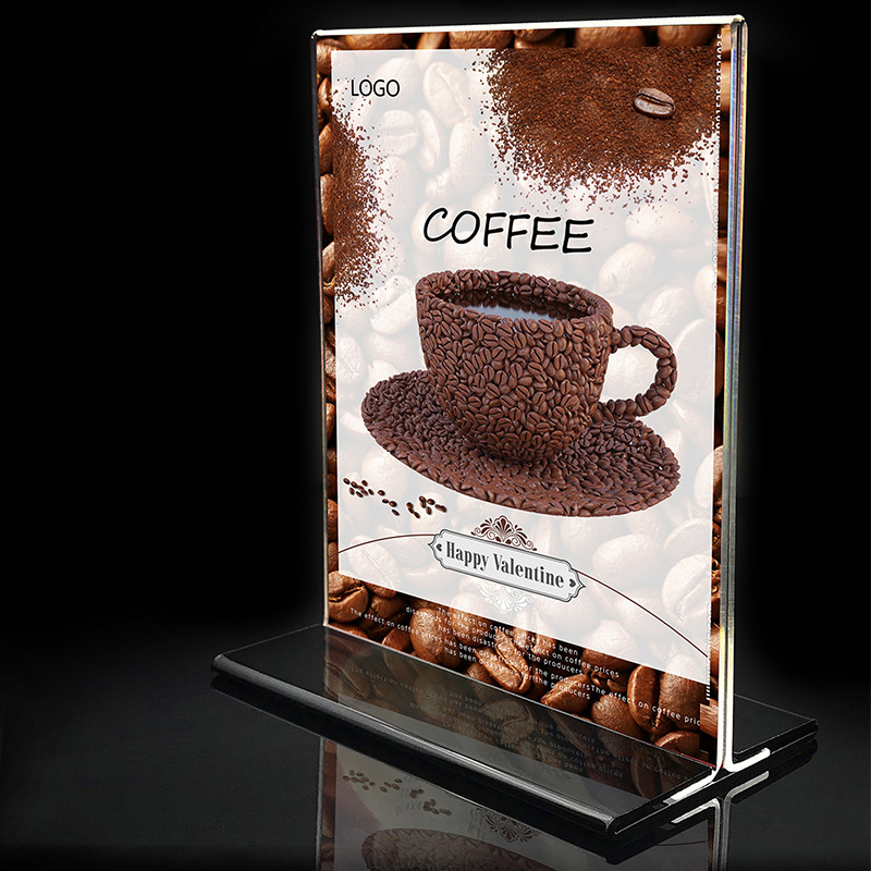 厂家批发T形抽拉标识牌亚克力台卡台牌台签标价牌桌面展单层底座