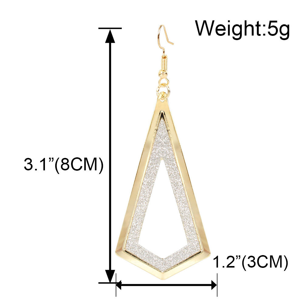 Fashion Earrings Frosted Diamond Hollow Earrings Simple Alloy Retro Earrings Wholesale Nihaojewelry display picture 1