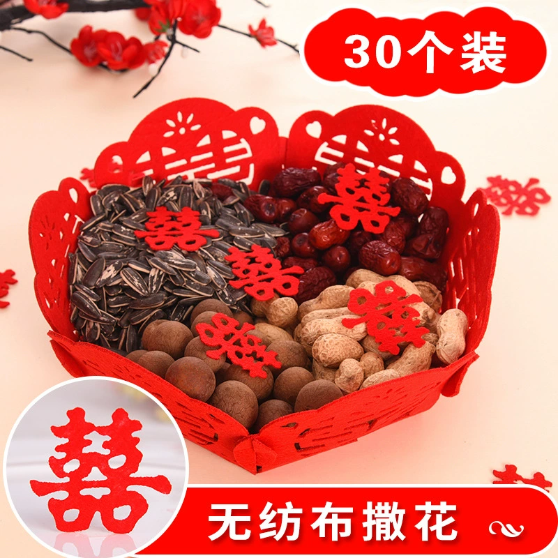1 упаковка 30 посыпка кровать мини ручное метание маленьких свадебных персонажей свадебная композиция Свадебная тарелка с фруктами счастливые дети наклейка свадебные принадлежности коробка конфет