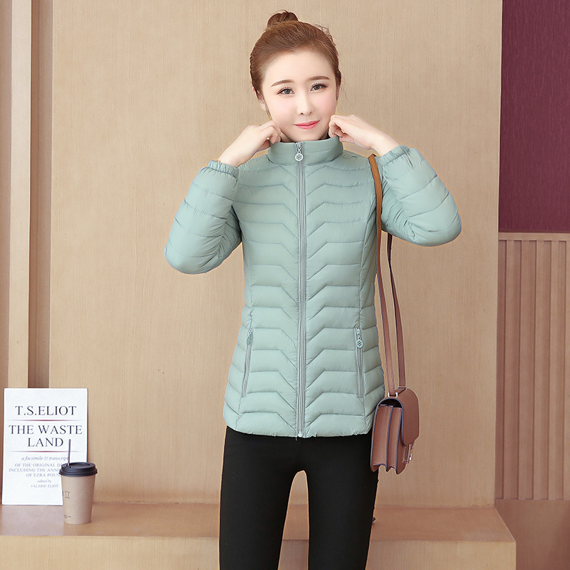 棉衣女短款2019冬新款羽絨棉服L-6XL大碼輕薄款棉襖立領無帽外套