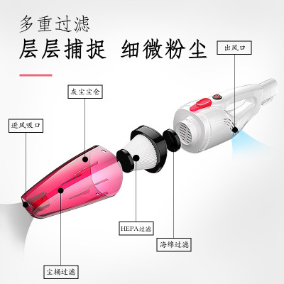 手推杆手持式真空吸尘器强力地毯除螨虫便携式家用吸尘器礼品|ms