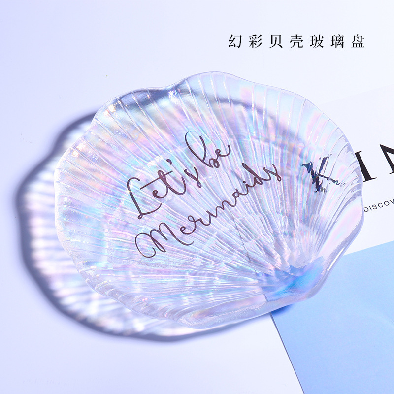 Nail Art Photo Props, Dishes, Hand-Held Internet Celebrity Ornaments, Crystal Plates, Shells, Japanese Style Glass Japanese-Style Douyin Palette