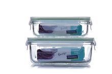 Glasslock韩国进口钢化玻璃保鲜盒套微波炉饭盒2件便当包 GL12-B