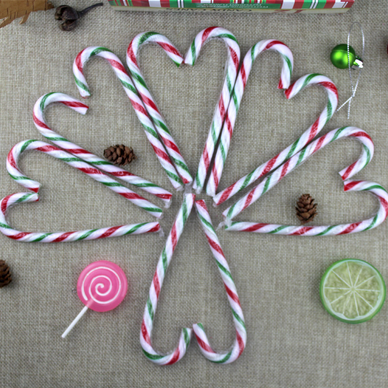 Christmas Atmosphere baking decorate arrangement Red and white stripe a cane candy Strawberry walking stick Cakes and Pastries Umbrella