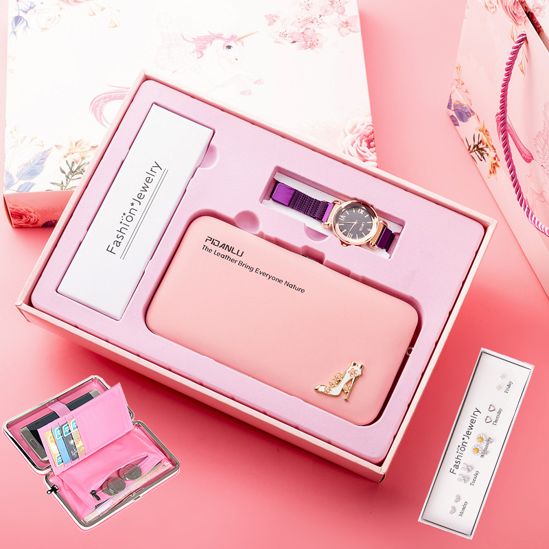 S925纯银耳钉一周耳环套装星期耳饰女生饰品创意中秋礼物生日礼盒