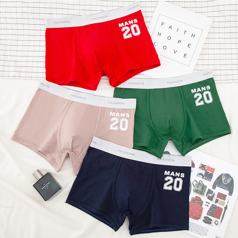 Korean Edition man Underwear personality Boxer Metrosexual Four shorts cotton material ventilation Easy Large shorts On behalf of