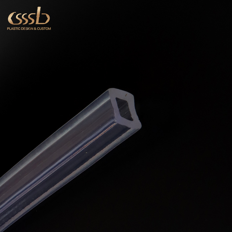 厂家来图tpu弹性体挤出小方管透明塑胶异型材真空模具加工