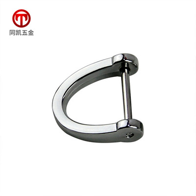 锌合金马蹄钥匙扣 钥匙圈配件高档锌合金箱包挂件 活动D形扣|ms
