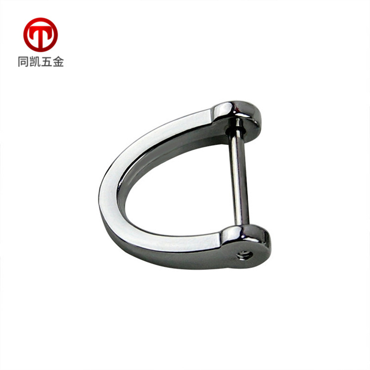 锌合金马蹄钥匙扣 钥匙圈配件高档锌合金箱包挂件 活动D形扣|ms