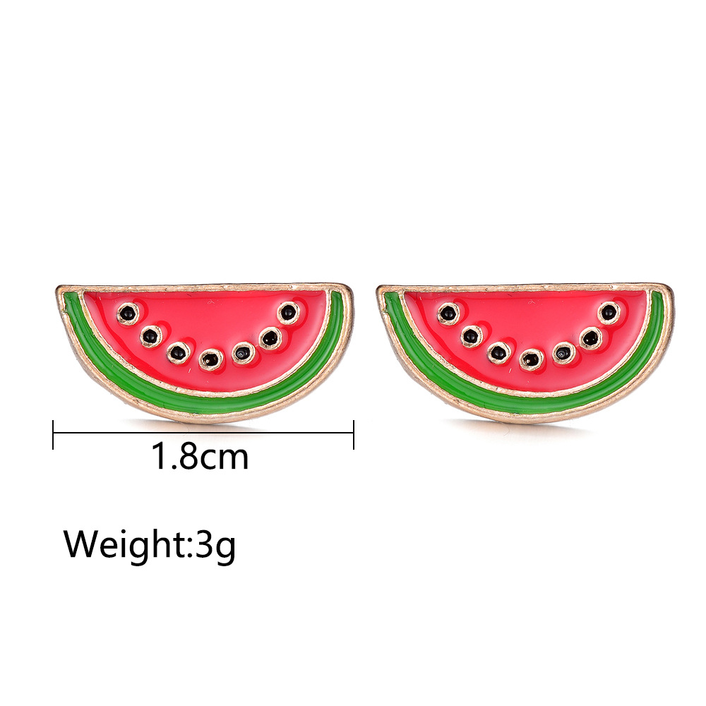 Boucles D&#39;oreilles En Alliage De Fruits Pastèque display picture 1