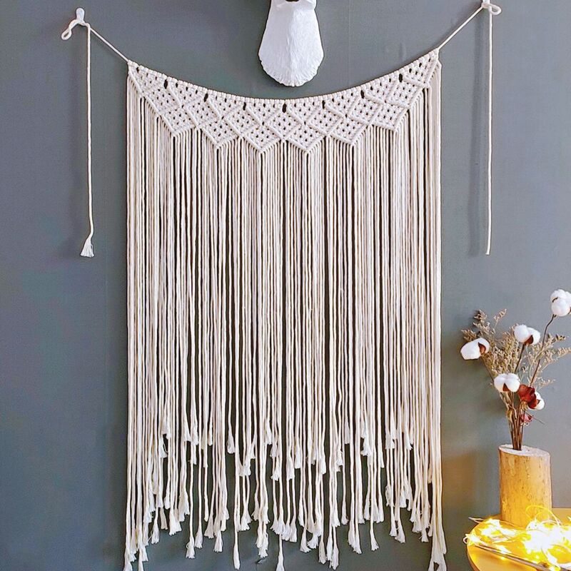Nordic Ins Woven Tapestries Handmade Home Curtain Tassel Simple Modern Fish Blanket Decorative Wall Hanging Wholesale Nordic Ins Woven Tapestries Handmade Home Curtain Tassel Simple Modern Fish Blanket Decorative Wall Hanging Wholesale