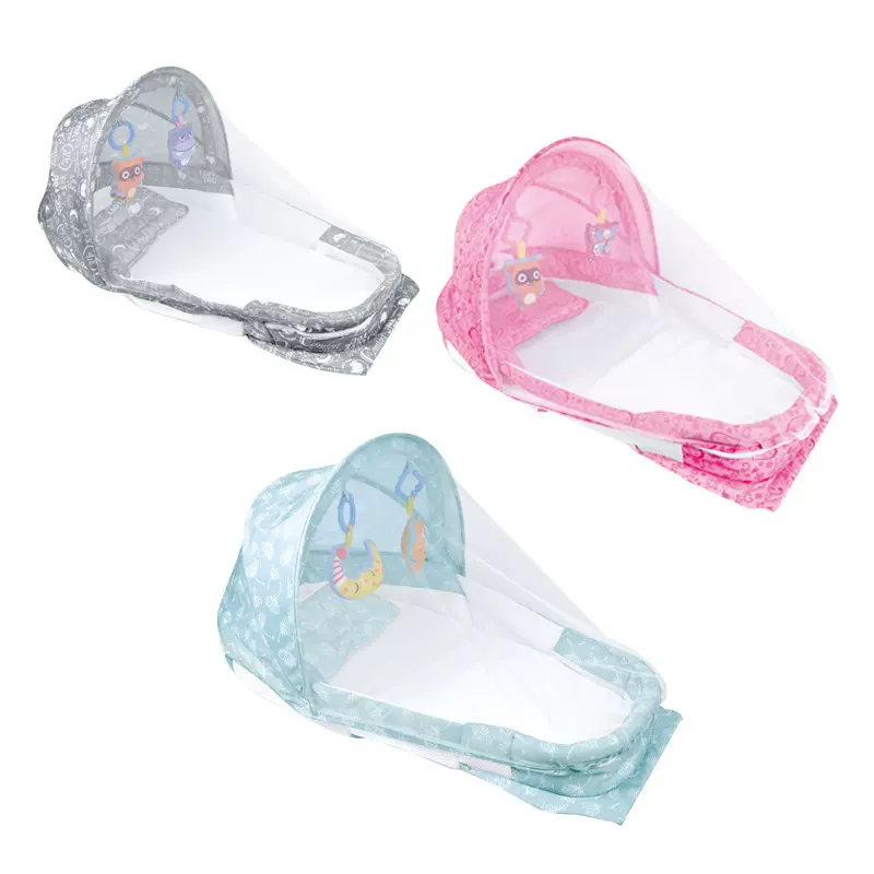 加长版带小吊布件带蚊帐床中床 便携式床中床婴儿床上可移动