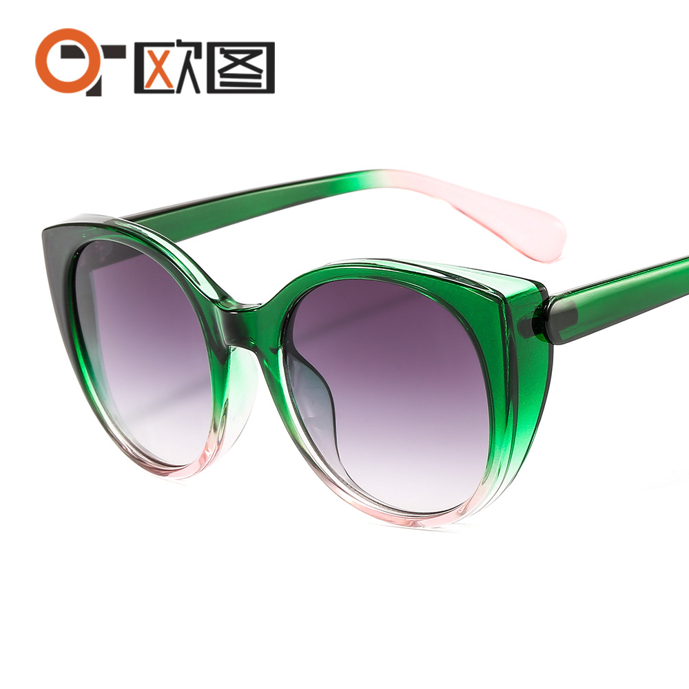 New cat glasses contrast sunglasses for men and women flat mirror 7703 cross border sunglasses wholesale Unisex