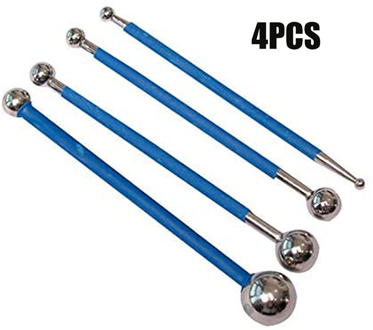 美缝剂压缝钢球真瓷胶施工工具压缝钢球4件套美缝球12mm 美缝工具