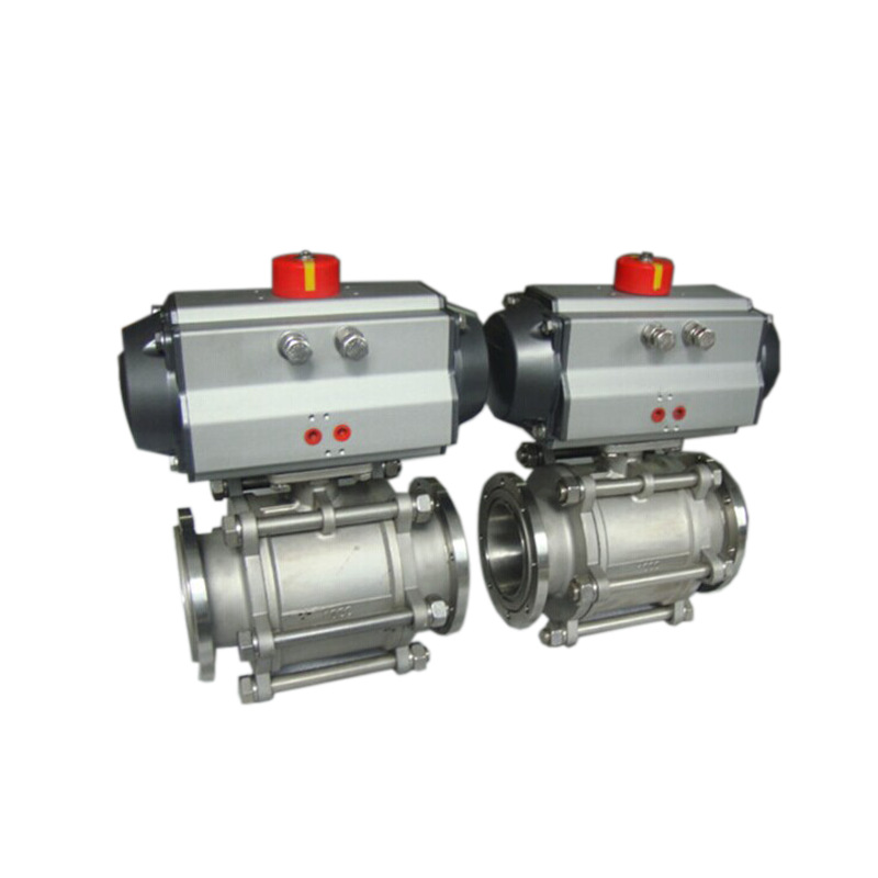 不锈钢气动球阀 气动2片法兰球阀 法兰式气动耐磨真空球阀