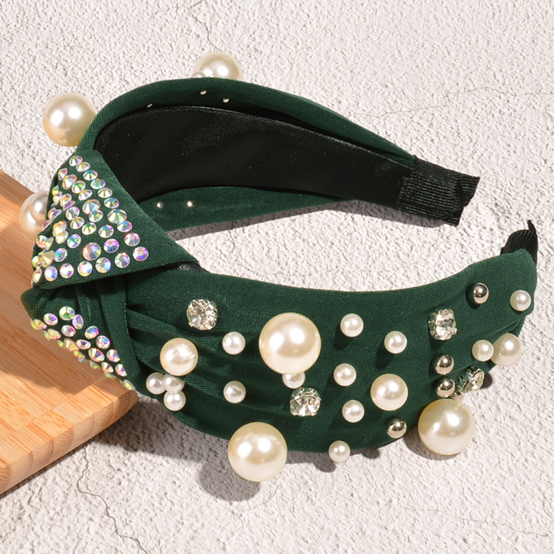 Fashion Diamond-studded Pearl Headband display picture 8
