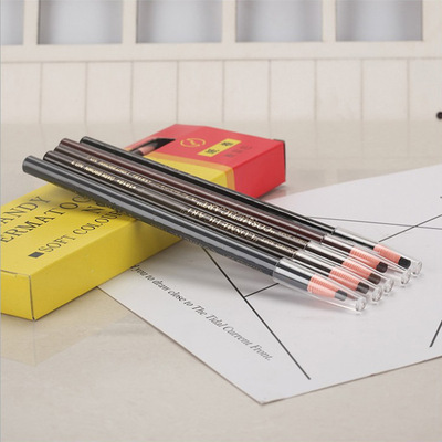 1818 Pull eyebrow pencil roll of paper softness Pull eyebrow pencil waterproof Not blooming Stay wire Eyebrow pencil Cosmetics Brushes
