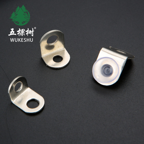 Stainless steel glass support with thickened and weighted zinc alloy plate L-shaped seven-character suction cup glass tray manufacturer wholesale