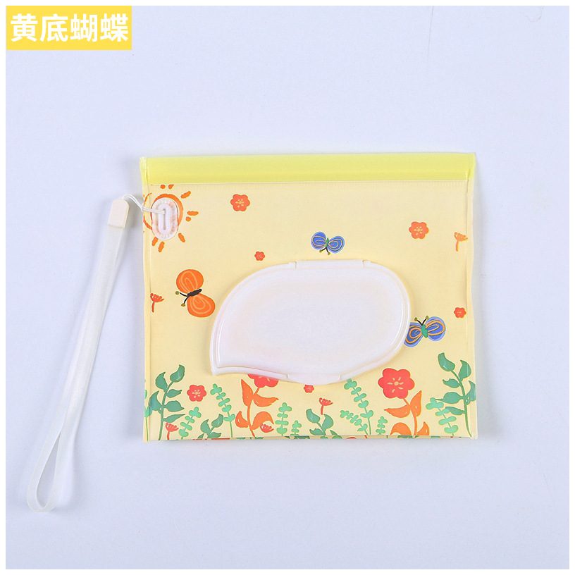 En stock EVA bolsa de tejido húmedo creativo Ventana de extracción de tejido húmedo bolsa de embalaje con tapa necesidades diarias bolsa de embalaje se puede personalizar