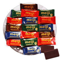 新货 Meiji明治排块特浓牛奶特纯黑巧克力500克网红巧克力零食
