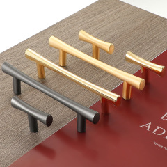 Cabinet door handles, golden light luxury wardrobe drawer handles, modern minimalist cabinets, American furniture hardware accessories handles