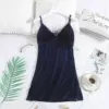 Golden velvet hanging skirt-Tibetan blue color