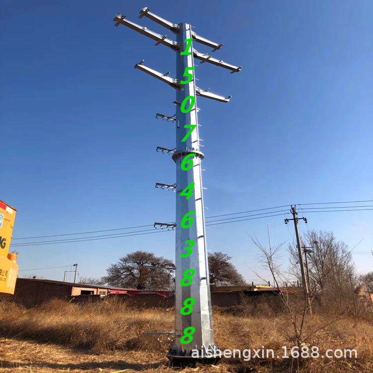 电力钢杆 电力钢杆打桩 河北电力钢杆厂家 电力施工 输电钢杆