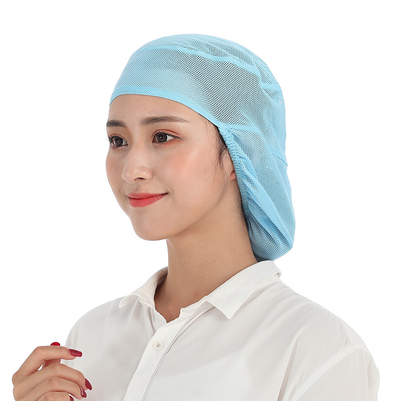 Gorra DE TRABAJO Textil para mujer Gorra de mujer Fábrica de alimentos Gorra de malla Sombrero DE TRABAJO Taller a prueba de polvo Puntera transpirable