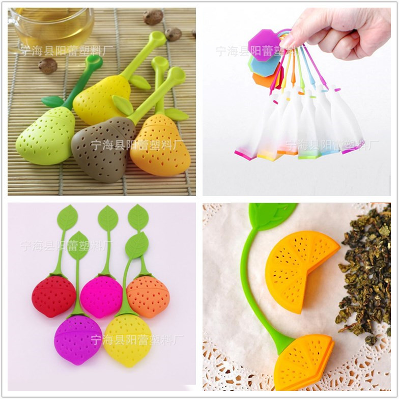 硅胶泡茶器 草莓柠檬包包造型茶叶过滤器 硅胶茶包滤茶器