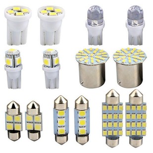 Car LED combination set 14PCs T10 indicator width lamp double tip reading lamp license plate lamp indoor lamp