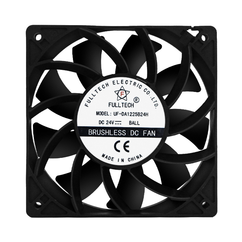 散热风机双滚轴直流1225散热风扇24V大风量  FULLTECH机柜风扇