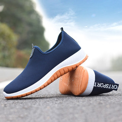 Spring and Summer Calfskin Sole Old Beijing Cloth Shoes for Men, Durable Casual Shoes, Breathable Driving Shoes, Korean Style, Versatile Sports Shoes