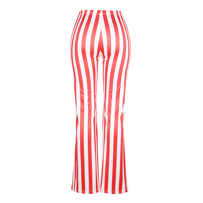 loose casual printed flared trousers NSKX8448