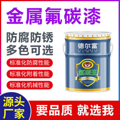 德尔富金属氟碳漆户外钢结构氟碳面漆桥梁防锈漆镀锌氟碳油漆厂家