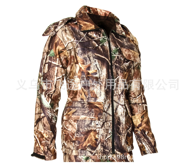 Factory Outlet Outdoor Camouflage Hunting Suit Jacket Forest Camouflage Suit Waterproof Windproof Coldproof Camouflage Hunting Clothes