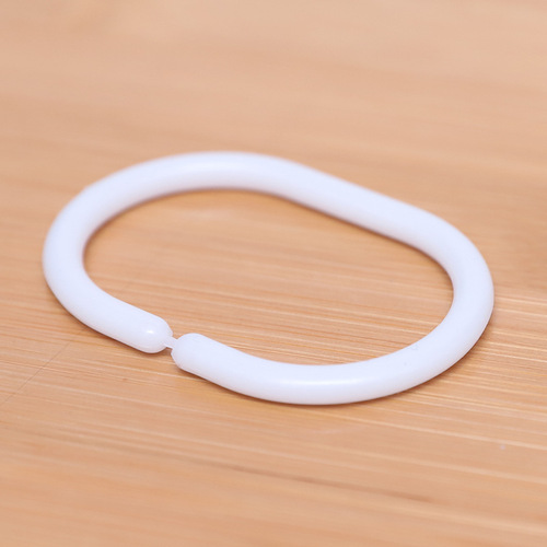 Cross-border special supply of shower curtain ring PP plastic shower curtain ring C-type traceless bathroom buckle shower curtain accessories