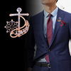 Men's fashionable navy brooch, pin, jacket, accessories, European style