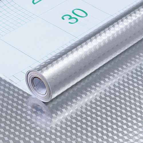 Kitchen oil-proof sticker self-adhesive wallpaper waterproof oil-proof and moisture-proof stove renovation moisture-proof tile wallpaper aluminum foil tin paper