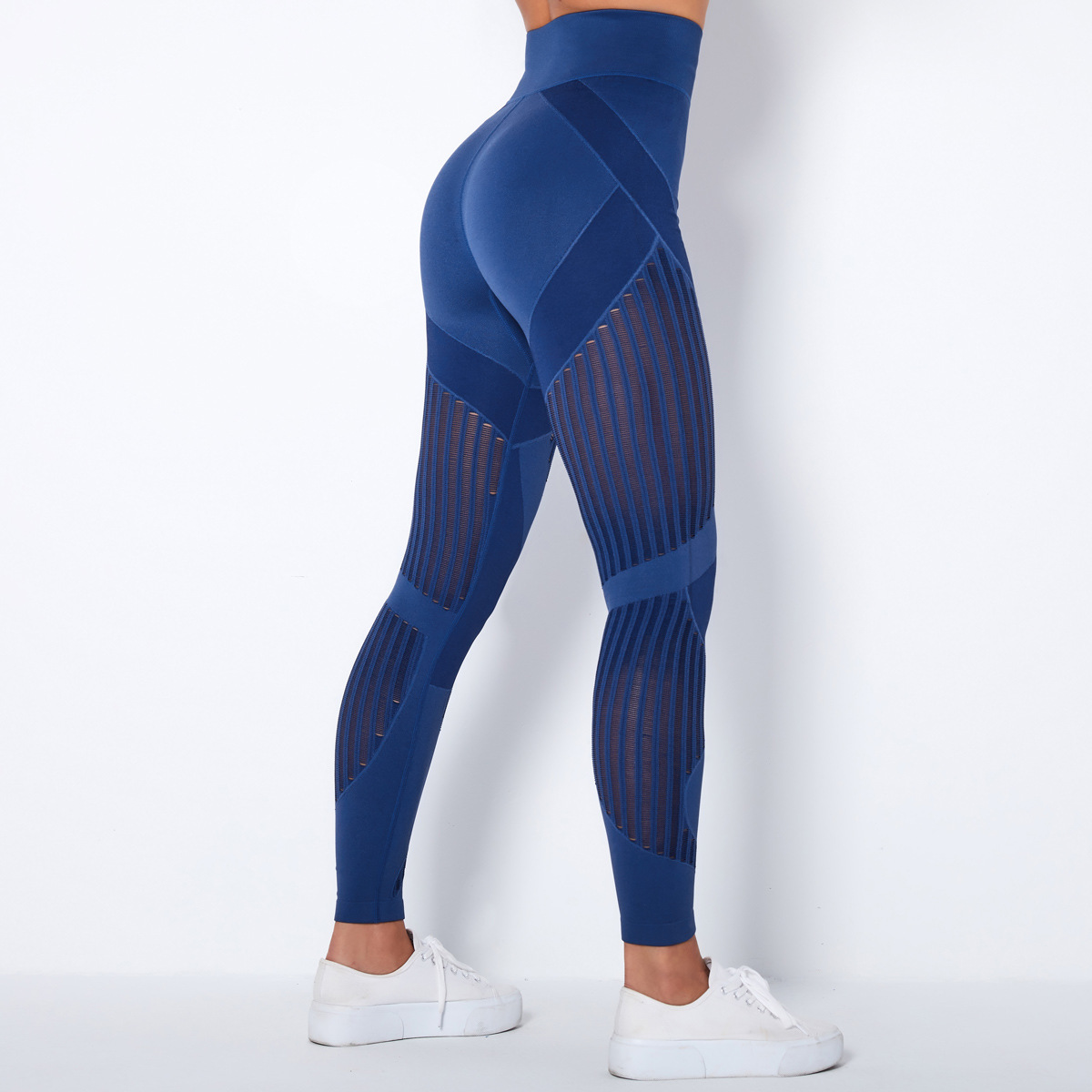 seamless knit quick-drying hollow high waist hip tight sports pants  NSLX9000