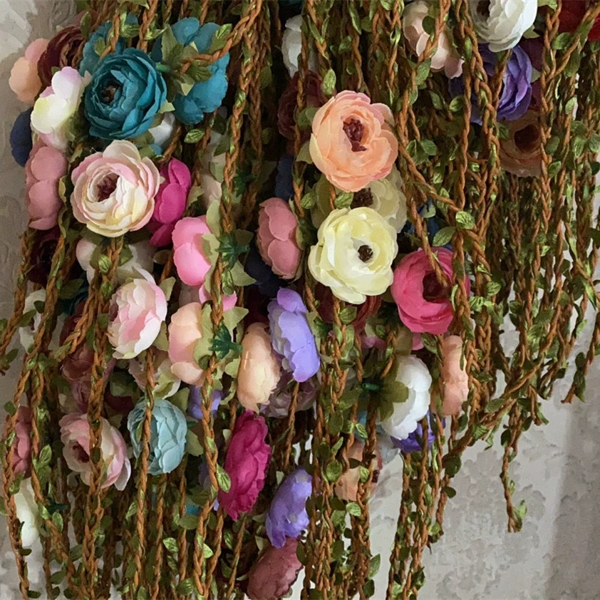 Аксессуары для шляп Венок головной убор искусственный декоративный цветок Ротанг ручной работы сделай сам тканая шляпа с листовым веревочным материалом