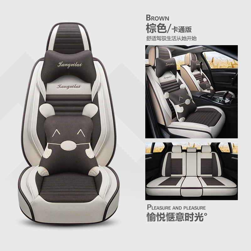 Чехол на сиденье автомобиля из ткани для пикапа JAC V7 Shuailing T6T8 JMC Territory Tiger Collection, летний лен, все включено